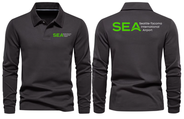 SEA AIRPORT LONG SLEEVE POLO